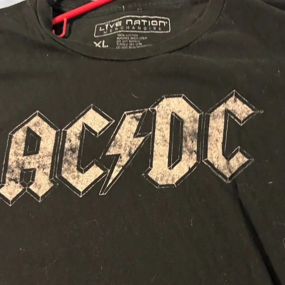 AC/DC Black Tee with Bold Logo XL - Picture 2 of 6